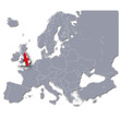 Vector: Europakarte mit England Europakarte mit England