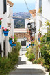 Beautiful street with flowers. Mijas, Spain