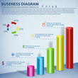 Business diagram template with text fields