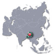 Vektor: Asienkarte und Bangladesch Asienkarte und Bangladesch