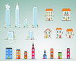 Set of buildings. Vector