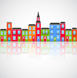 Abstract background. City theme. Vector