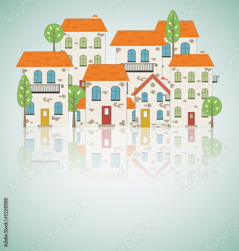 Vector: Old city background. Vector Old city background. Vector