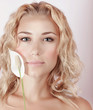 Beautiful woman with calla flower
