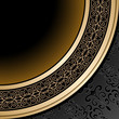 Vintage background, ornamental gold frame