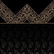 Vintage gold frame, decorative dark background