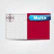 Fabric texture of the flag of Malta
