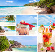 Collage Seychellen Strand
