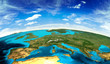 Europe landscape from space