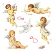 Nostalgische Design Elemente: Engel, Taube und Rosen