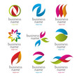 vector collection of abstract colored logos