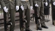 Soldiers of parade have a rest