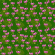 Vector seamless pattern with pink Lilium martagon