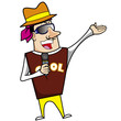 illustration of cool cartoon artiste