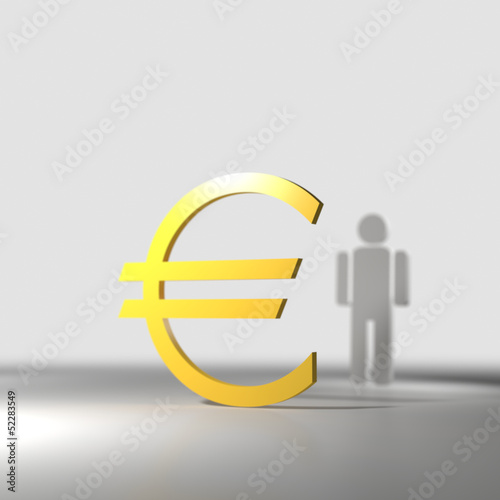 Illustration: euro, geld, kunde, berater, euro, geld, kunde, berater,