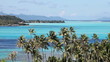 Ocean waves in the Bora-Bora lagoon. Polynesia.