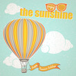 Vektor: Summer and hot air balloon Summer and hot air balloon