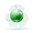 Illustration: glass recycling symbol glass recycling symbol