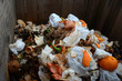Close up of backyard composter