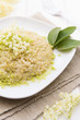 Photo: Risotto with elderflowers Risotto with elderflowers