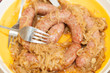 Cooked white kielbasa
