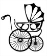 retro buggy vector on white background