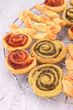 assortment of puff pastry