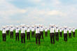 businessmen hiding their faces