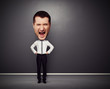 full-length picture of angry businessman