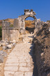 Ancient lycian ruins and the old stone road in Xanthos, Turkey.