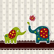 canvas print picture Template greeting card, vector