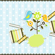 Template greeting card, vector