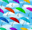 Seamless colorful umbrellas background