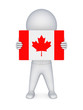 3d small person with canadian flag.