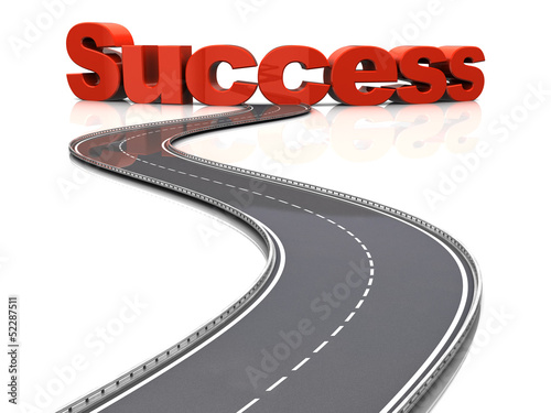 Illustration: road to success road to success