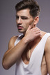 Sexy fashion portrait of a hot male model