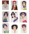 Illustrazione: Portraits of girls Portraits of girls