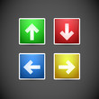 Vector set of arrows buttons