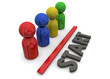 Illustration: CHECKERS AT START - 3D CHECKERS AT START - 3D