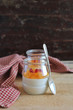 Jelly gelatin cream dessert or panna cotta