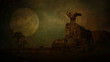 Elephant in moonlight