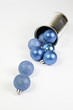 Christmas balls and metal can