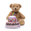 Photo: Teddybär mit Torte Teddybär mit Torte