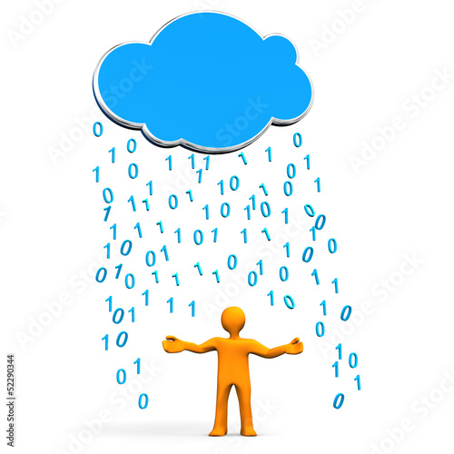 Illustration: Manikin Cloud Data Rain Manikin Cloud Data Rain