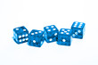 Würfel, 2 bis 6, blau