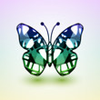 Vector: Abstract butterfly, futuristic colorful illustration Abstract butterfly, futuristic colorful illustration