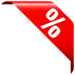 Banner "%" Red