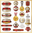 Luxury gold and red labels