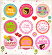 Happy birthday stamp collection