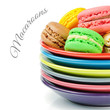 Colorful French macaroons